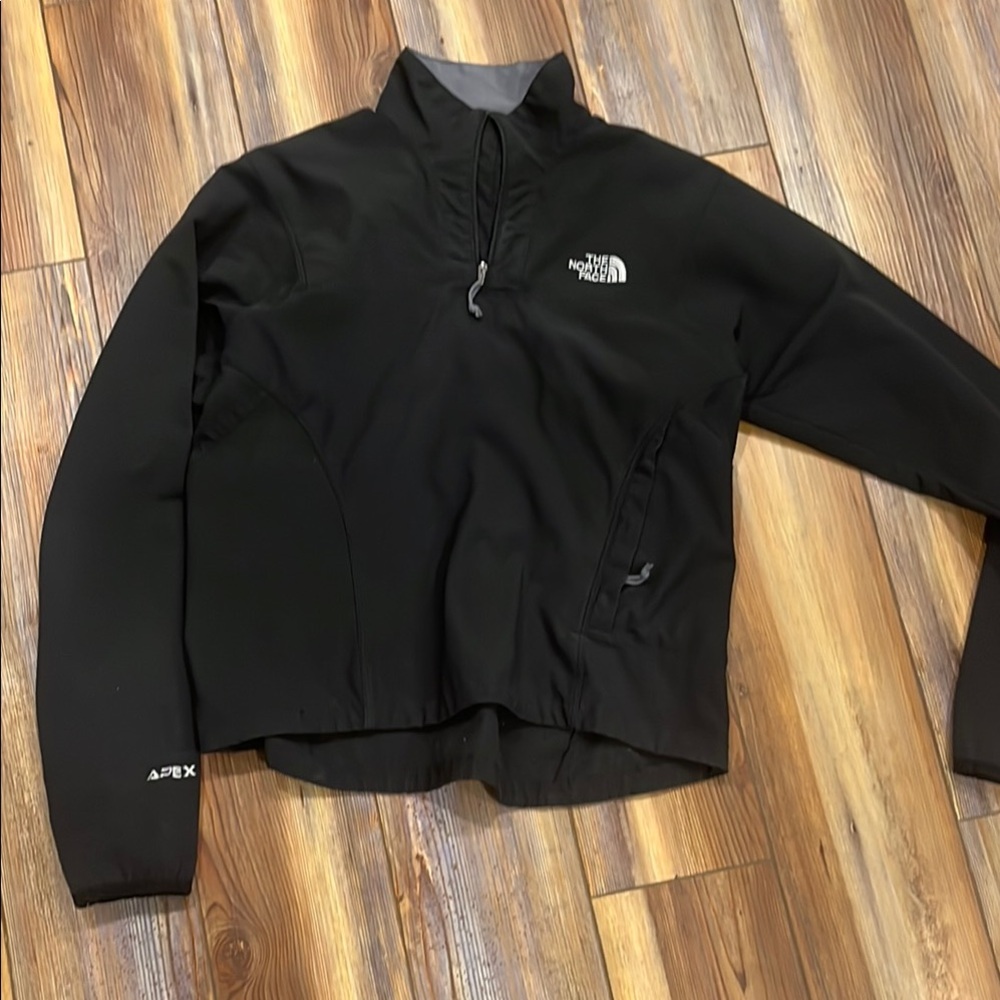 The North Face Black Softshell water resistant Running Jacket